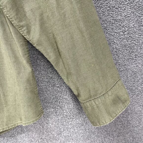 Express Shirt Mens Large Green Button Down Long Sleeve pocket cotton - Picture 6 of 16